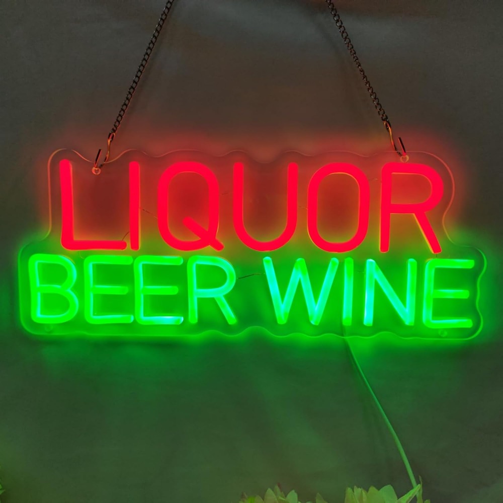 Светодиодная неоновая вывеска  – обзор и цена Wine Beer Store