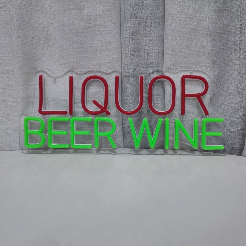 Светодиодная неоновая вывеска  – обзор и цена Wine Beer Store